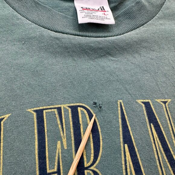 Vintage San Francisco California T-Shirt Size L Anvil Green Grunge - Picture 5 of 7